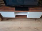 tv meubel wit en walnoot, Ophalen, Gebruikt, 25 tot 50 cm, Minder dan 100 cm