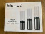 Blomus set van 3 roestvrijstalen windlichten, Ophalen of Verzenden, Nieuw, Metaal, Minder dan 25 cm