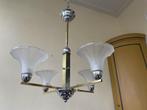 Lamp Hanglamp Plafondlamp art deco 1930 mat glazen schalen, Antiek en Kunst, Ophalen of Verzenden
