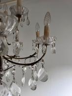 Vintage kroonluchter met veel kristallen, Huis en Inrichting, Lampen | Kroonluchters, Marie Therese, Glas, Gebruikt, Ophalen
