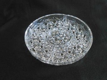 Serveerschaal kristal, vijf-vaks beschikbaar voor biedingen