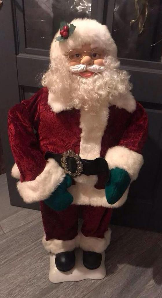 Super grote Kerstman maakt geluid en beweegt, Diversen, Kerst, Zo goed als nieuw, Ophalen