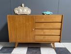 60 jaren U-458 Jiri Jiroutek dressoir 4 lade kast licht hout, Huis en Inrichting, Kasten | Ladekasten, Ophalen, Gebruikt, 100 tot 150 cm
