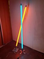 decoratie vloerlamp gekleurd jaren 90 design 180 cm retro, Retro jaren 90 design vintage 1990s, Gebruikt, ?, Glas