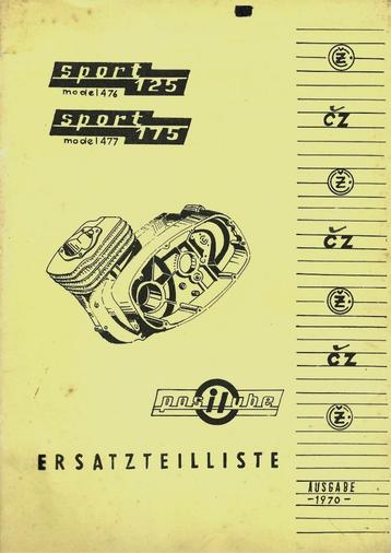 CZ 125 Sport CZ 175 Sport Ersatzteilliste (1720z) beschikbaar voor biedingen