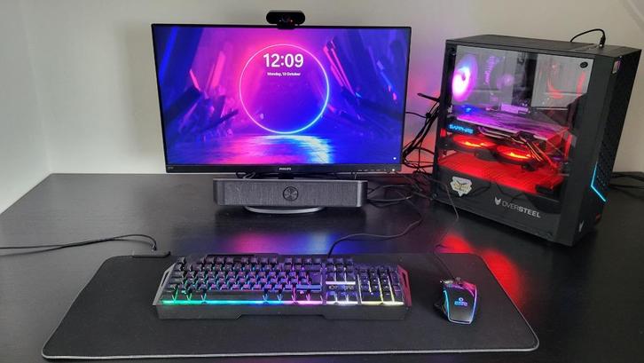 Gaming PC met Led-verlichting Ryzen, Computers en Software, Desktop Pc's, Zo goed als nieuw, 3 tot 4 Ghz, SSD, 16 GB, Met videokaart