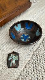 Pottenbakkerij Henk Potters kommetje en kruisje vintage, Antiek en Kunst, Ophalen of Verzenden