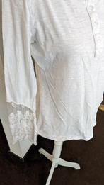 Witte top met broderie details - M - Zanzea, Kleding | Dames, Maat 38/40 (M), Zanzea, Lange mouw, Wit