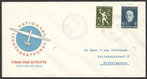 Nederland FDC E18 Met Adres Luchtvaartfonds 1954, Postzegels en Munten, Postzegels | Eerstedagenveloppen, Beschreven, Nederland
