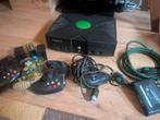 Xbox 1 met HDD + 28 Games!, Spelcomputers en Games, Spelcomputers | Xbox Original, Ophalen, Gebruikt, Met 3 controllers of meer