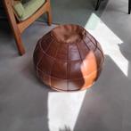 Lederen poef, Huis en Inrichting, Banken | Voetenbanken en Poefen, Ophalen, Marokkaans, Leer, Zo goed als nieuw