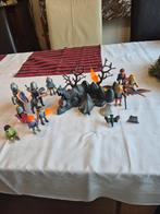 Playmobil ridder met drakeneiland en veel poppetjes, Ophalen of Verzenden, Gebruikt