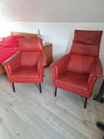 Lederen dames en heren design fauteuil, Huis en Inrichting, Fauteuils, Tijdloos designl, Ophalen of Verzenden, Zo goed als nieuw