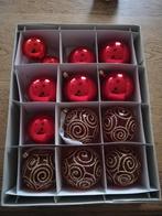 Kerstballen 13 x rood/ goud zgan, Diversen, Ophalen, Zo goed als nieuw