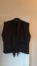 Gilet Paprika zwart 52/54 franjes, Kleding | Dames, Grote Maten, Verzenden, Zo goed als nieuw, Zwart, Trui of Vest