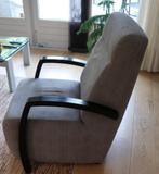 fauteuille/stoel, Ophalen, Hout, Gebruikt, Blauw