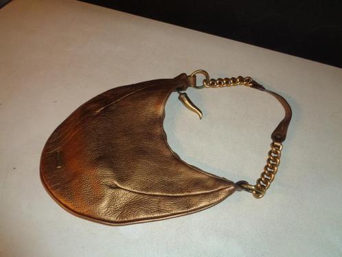 CLAUDIO FERRICI goudkleurige leren tas, Sieraden, Tassen en Uiterlijk, Tassen | Damestassen, Nieuw, Schoudertasje, Overige kleuren