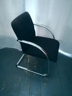 Vintage chrome buizen stoel,, Ophalen, Twee, Zwart, Zo goed als nieuw
