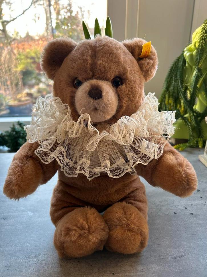 Vintage Steiff Beer - Zeldzaam - 36 cm - met mooie kraag, Verzamelen, Beren en Cherished Teddies, Zo goed als nieuw, Steiff, Ophalen of Verzenden