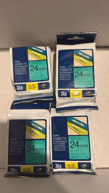 Brother TZe-751 Zwart op groen tape cassette beschikbaar voor biedingen