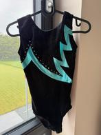 Turnpakje velours korte mouw, Sport en Fitness, Turnen, Gebruikt, Blauw, Ophalen of Verzenden, Turnpak(je)