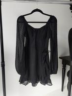 Hollister sweetheart dress jurkje zwart S (coquette gothic), Verzenden, Zwart, Zo goed als nieuw, Maat 36 (S)