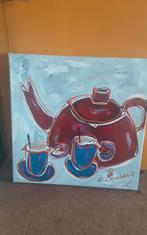 Groot schilderij op linnen, Ophalen