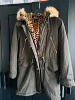 winter jas groen, bonte capuchon, Kleding | Dames, Jassen | Winter, Verzenden, Zo goed als nieuw, Maat 34 (XS) of kleiner, Groen