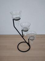 Waxinelichthouder., Gebruikt, 25 tot 50 cm, Zwart, Ophalen of Verzenden