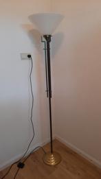 Jrn 60/70 art deco messing vloerlamp,lees de beschrijving., Ophalen of Verzenden, Zo goed als nieuw, 150 tot 200 cm
