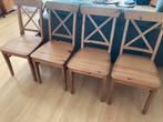Grenen Ikea Ingolf stoelen, Huis en Inrichting, Stoelen, Ophalen, Gebruikt, Bruin, Vijf, Zes of meer stoelen