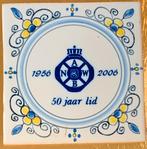 Twee ANWB tegeltjes ivm 50 Jaar Lidmaatschap, Ophalen of Verzenden