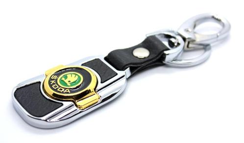 Skoda Sleutelhanger | Leer, Metaal | Karabijnsluiting| Skoda, Verzamelen, Sleutelhangers, Nieuw, Ophalen of Verzenden