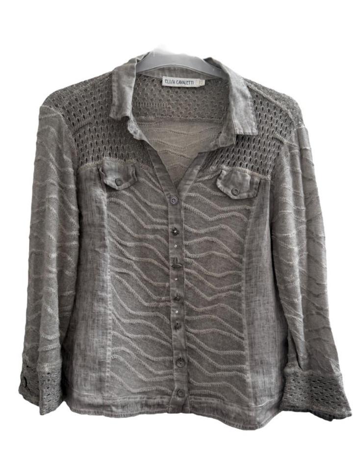 Elisa Cavaletti blouse L, Kleding | Dames, Blouses en Tunieken, Zo goed als nieuw, Maat 42/44 (L), Grijs, Ophalen of Verzenden