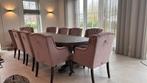 8 Landelijke eetkamerstoelen Riviera pink Velvet Poeder roze, Huis en Inrichting, Stoelen, Nieuw, Vijf, Zes of meer stoelen, Ophalen