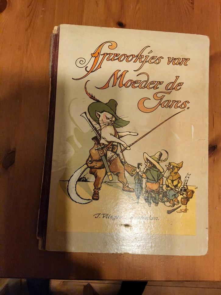 Zeldzaam! Sprookjes van moeder de gans J. Vlieger 1916, Antiek en Kunst, Antiek | Boeken en Bijbels, Verzenden