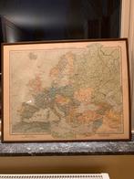 Oude kaart van Europa, Ophalen, Zo goed als nieuw, Hout, Minder dan 50 cm