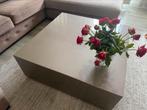 Taupe kleurig eric kuster style blok tafel, Ophalen, Zo goed als nieuw, Rechthoekig, Minder dan 50 cm