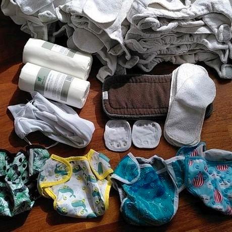 Pakket wasbare luiers maat 2. 20 stuks, Kinderen en Baby's, Babykleding | Overige, Gebruikt, Jongetje of Meisje, Ophalen of Verzenden