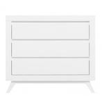 Witte commode met 3 lades, Ophalen, Kunststof, 50 tot 100 cm, Zo goed als nieuw