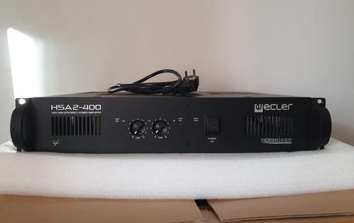 Ecler HSA2-400ES Stereo Eindversterker 100V 2x400W Euroblock, Audio, Tv en Foto, Versterkers en Receivers, Zo goed als nieuw, Stereo