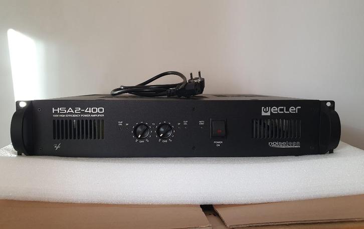 Ecler HSA2-400ES Stereo Eindversterker 100V 2x400W Euroblock, Audio, Tv en Foto, Versterkers en Receivers, Zo goed als nieuw, Stereo
