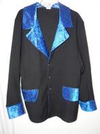 Leuke blauw/zwart/glitter FEEST/PARTY/FOUTE PARTY jas, Ophalen, Maat 52/54 (L), Carnaval, Kleding