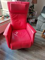Rode Prominent Relaxfauteuil, Huis en Inrichting, Fauteuils, Ophalen, Gebruikt, Minder dan 75 cm, Leer