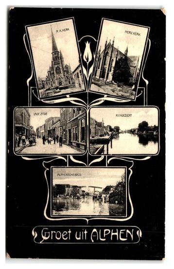 Alphen aan de Rijn, Groet uit Alphen aan de Rijn. Art Deco beschikbaar voor biedingen