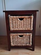 Ladekastje met 2 manden - 69x59x37 cm, Ophalen, Gebruikt, Overige materialen, 1 of 2 laden