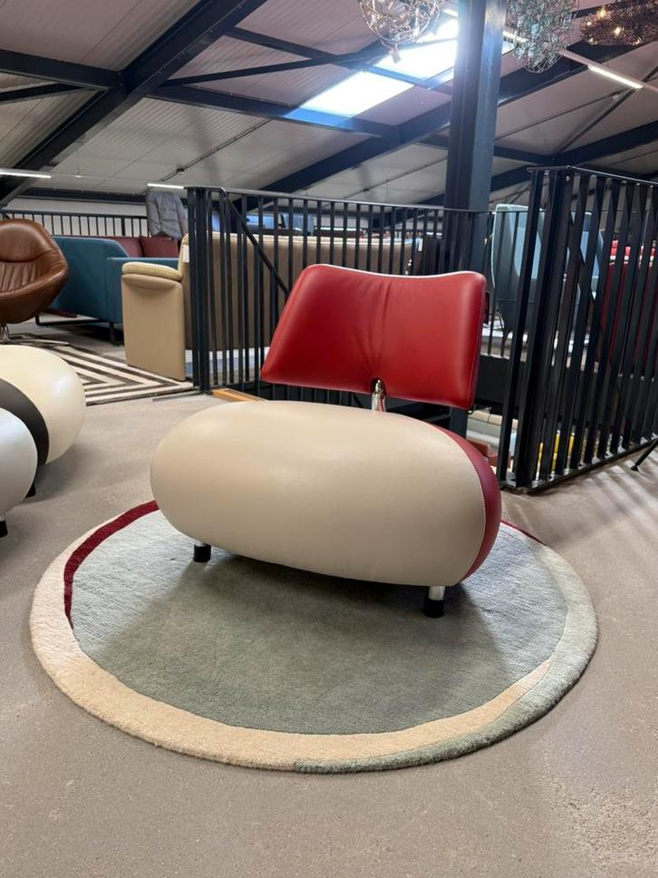 Nieuw Leolux Pallone Fauteuil leer rood design stoel, Huis en Inrichting, Fauteuils, Nieuw, Leer, Ophalen of Verzenden