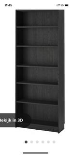2 zwarte boekenkasten Billy Ikea, gratis af te halen, Huis en Inrichting, Ophalen, Met plank(en), Gebruikt, 200 cm of meer