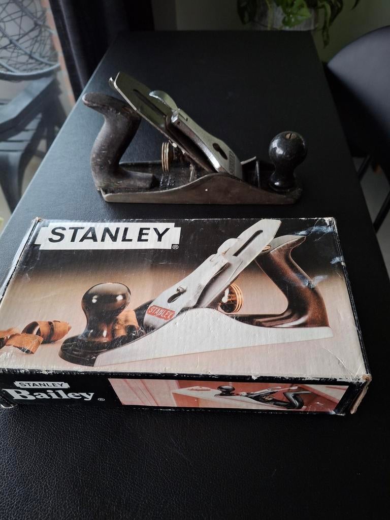 Stanley No.4 schaaf uit de jaren '70 met doos, Ophalen of Verzenden, Gebruikt