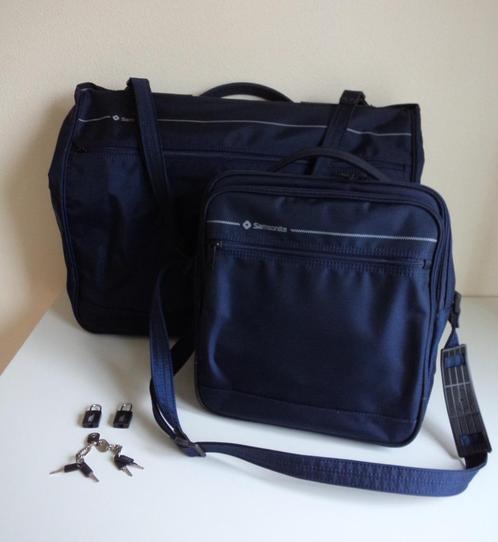 Set reistassen Samsonite (2 stuks), Sieraden, Tassen en Uiterlijk, Tassen | Reistassen en Weekendtassen, Nieuw, Blauw, 40 tot 60 cm